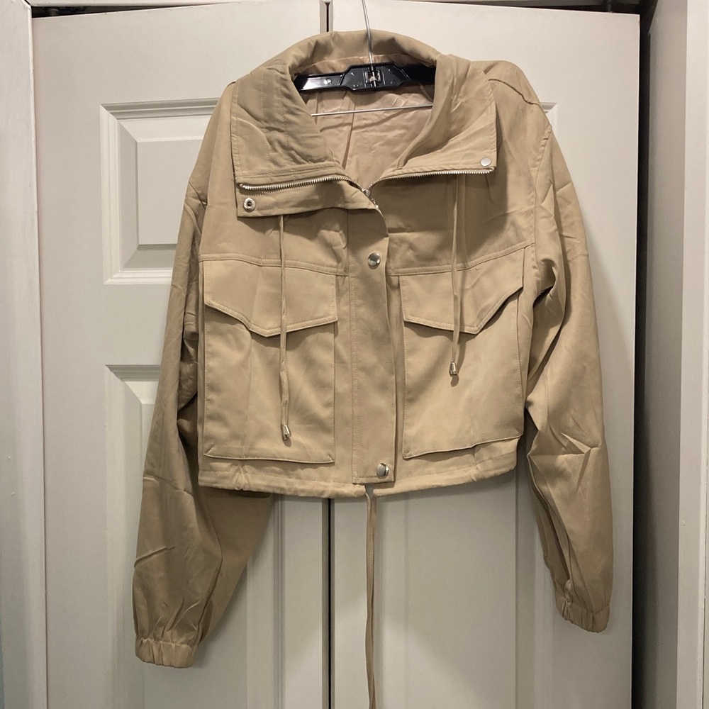 Cropped Khaki Jacket